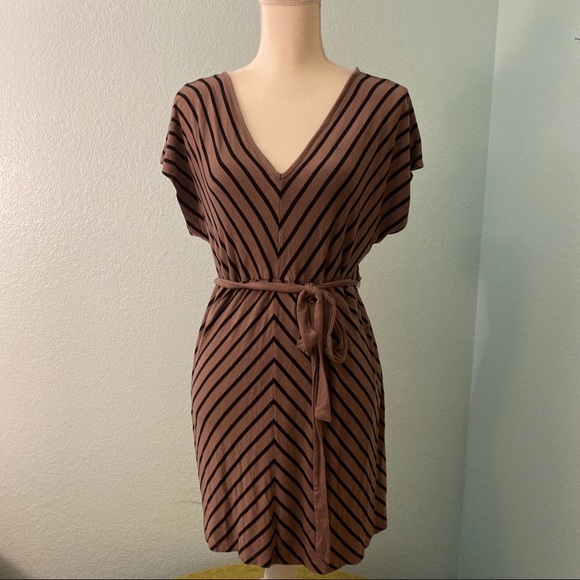 Motherhood Maternity Tops - Motherhood Maternity Striped Belted Top  -XL-